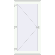 Вхідні двері 1040x2070 мм REHAU Euro-Design 60 Білий (RAL 9016) з двох сторін