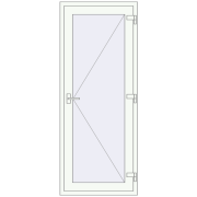 REHAU SYNEGO 800x2000 мм Білий (RAL 9016) з двох сторін