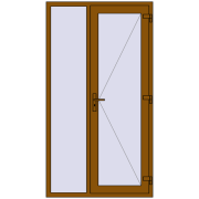 REHAU Euro-Design 60 1200x2200 мм GOLDEN OAK з двох сторін