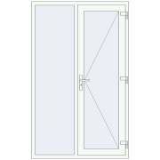 REHAU SYNEGO 1300x2100 мм Білий (RAL 9016) з двох сторін