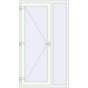 REHAU Euro-Design 60 1170x2050 мм Білий (RAL 9016) з двох сторін
