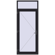 Вхідні двері 1000x2500 мм REHAU Brillant-Design BLACK_ULTI-MATT з двох сторін