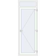 REHAU Euro-Design 60 900x2600 мм Білий (RAL 9016) з двох сторін