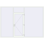 Вхідні двері 3500x2500 мм REHAU Euro-Design 60 Білий (RAL 9016) з двох сторін