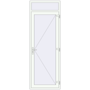 REHAU Euro-Design 60 900x2600 мм Білий (RAL 9016) з двох сторін