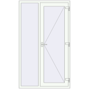 REHAU Euro-Design 60 1200x2050 мм Білий (RAL 9016) з двох сторін REHAU Euro-Design 60 1200x2050 мм Білий (RAL 9016) з двох сторін