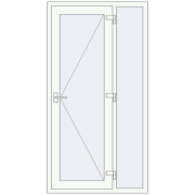 REHAU Euro-Design 60 1050x2000 мм Білий (RAL 9016) з двох сторін