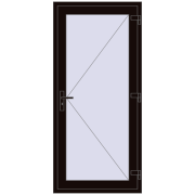 REHAU Euro-Design 60 900x1950 мм BLACK_BROWN з двох сторін