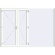Вхідні двері 2900x2100 мм REHAU Brillant-Design Білий (RAL 9016) з двох сторін