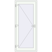 REHAU Brillant-Design 800x1850 мм Білий (RAL 9016) з двох сторін