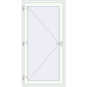 REHAU Euro-Design 60 1000x2000 мм Білий (RAL 9016) з двох сторін