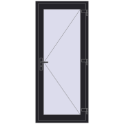 REHAU Euro-Design 60 850x1950 мм BLACK_ULTI-MATT з двох сторін REHAU Euro-Design 60 850x1950 мм BLACK_ULTI-MATT з двох сторін