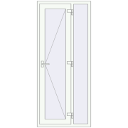 REHAU Brillant-Design 900x2100 мм Білий (RAL 9016) з двох сторін