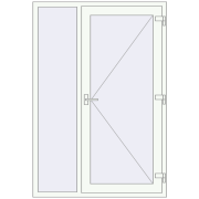 REHAU Brillant-Design 1300x1900 мм Білий (RAL 9016) з двох сторін