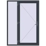REHAU Brillant-Design 1500x2100 мм ANTHRACITE_GREY_STRUKTURAL з двох сторін