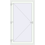 REHAU Euro-Design 60 1100x2040 мм Білий (RAL 9016) з двох сторін