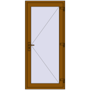 Вхідні двері 920x2000 мм REHAU Brillant-Design GOLDEN OAK з двох сторін