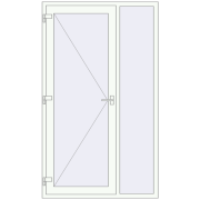 REHAU Euro-Design 60 1300x2200 мм Білий (RAL 9016) з двох сторін