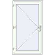 REHAU Euro-Design 60 1020x1840 мм Білий (RAL 9016) з двох сторін REHAU Euro-Design 60 1020x1840 мм Білий (RAL 9016) з двох сторін