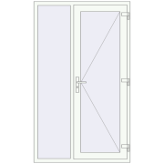 REHAU Euro-Design 60 1240x2070 мм Білий (RAL 9016) з двох сторін
