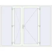 REHAU Euro-Design 60 2600x2100 мм Білий (RAL 9016) з двох сторін REHAU Euro-Design 60 2600x2100 мм Білий (RAL 9016) з двох сторін