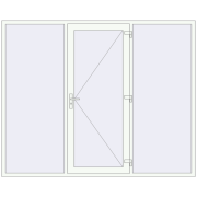 Вхідні двері 2600x2100 мм REHAU Euro-Design 60 Білий (RAL 9016) з двох сторін