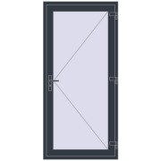 REHAU Brillant-Design 970x2050 мм ANTHRACITE_GREY_STRUKTURAL з двох сторін