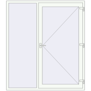 REHAU Brillant-Design 1750x2000 мм Білий (RAL 9016) з двох сторін