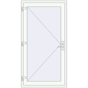 REHAU Euro-Design 60 1040x1880 мм Білий (RAL 9016) з двох сторін