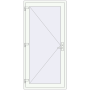 REHAU Euro-Design 60 1000x2000 мм Білий (RAL 9016) з двох сторін