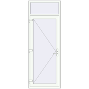 REHAU Euro-Design 60 900x2450 мм Білий (RAL 9016) з двох сторін REHAU Euro-Design 60 900x2450 мм Білий (RAL 9016) з двох сторін