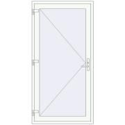 REHAU Euro-Design 60 1100x2100 мм Білий (RAL 9016) з двох сторін