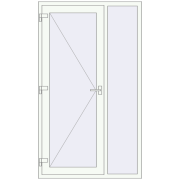 REHAU Euro-Design 60 1200x2050 мм Білий (RAL 9016) з двох сторін