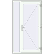 REHAU Euro-Design 60 1100x2000 мм Білий (RAL 9016) з двох сторін