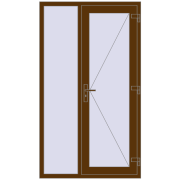 REHAU SYNEGO 1150x2000 мм WALNUT ззовні