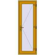 Внутрішні двері 700x2050 мм Altest RAL 1005 Honey yellow з двох сторін