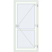 REHAU Т94/60 900x1900 мм Білий (RAL 9016) з двох сторін