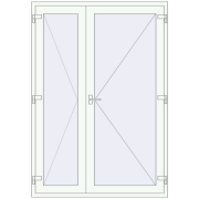 REHAU Т94/60 1470x2150 мм Білий (RAL 9016) з двох сторін