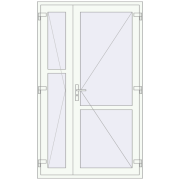 REHAU Z74/60 1310x2200 мм Білий (RAL 9016) з двох сторін
