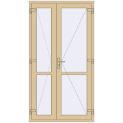 Внутрішні двері 1200x2250 мм Altest RAL 1014 Ivory з двох сторін Внутрішні двері 1200x2250 мм Altest RAL 1014 Ivory з двох сторін