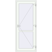REHAU Т94/60 860x2110 мм Білий (RAL 9016) з двох сторін REHAU Т94/60 860x2110 мм Білий (RAL 9016) з двох сторін