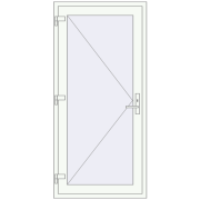REHAU Т94/60 900x1900 мм Білий (RAL 9016) з двох сторін