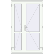 REHAU Т94/60 1240x2070 мм Білий (RAL 9016) з двох сторін