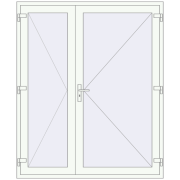 REHAU Т94/60 1700x2050 мм Білий (RAL 9016) з двох сторін