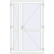 REHAU Т94/60 1450x2300 мм Білий (RAL 9016) з двох сторін