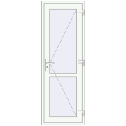 Altest 700x2000 мм RAL 9016 Traffic white з двох сторін