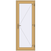 Внутрішні двері 800x2100 мм Altest RAL 1002 Sand yellow з двох сторін