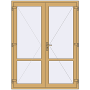 Внутрішні двері 1600x2100 мм Altest RAL 1002 Sand yellow з двох сторін