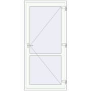 Внутрішні двері 1000x2100 мм REHAU Т94/60 Білий (RAL 9016) з двох сторін Внутрішні двері 1000x2100 мм REHAU Т94/60 Білий (RAL 9016) з двох сторін