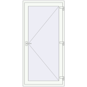 Внутрішні двері 1030x2100 мм REHAU Т94/60 Білий (RAL 9016) з двох сторін Внутрішні двері 1030x2100 мм REHAU Т94/60 Білий (RAL 9016) з двох сторін